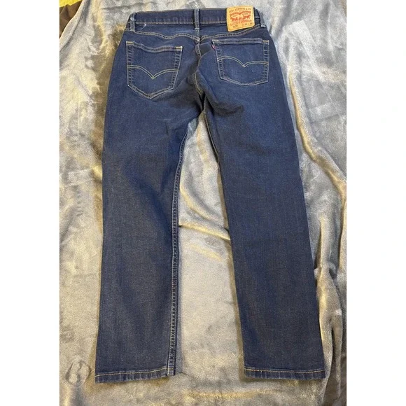 Levi's 512 Jeans Mens 32x30 (32x28) Dark Wash Slim Taper Stretch Zip 5 Pocket - Picture 4 of 15